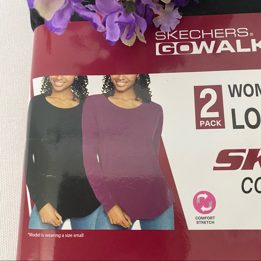 Skechers Women’s 2-Pack Active Long Sleeve Tee, NWT - Picture 4 of 9